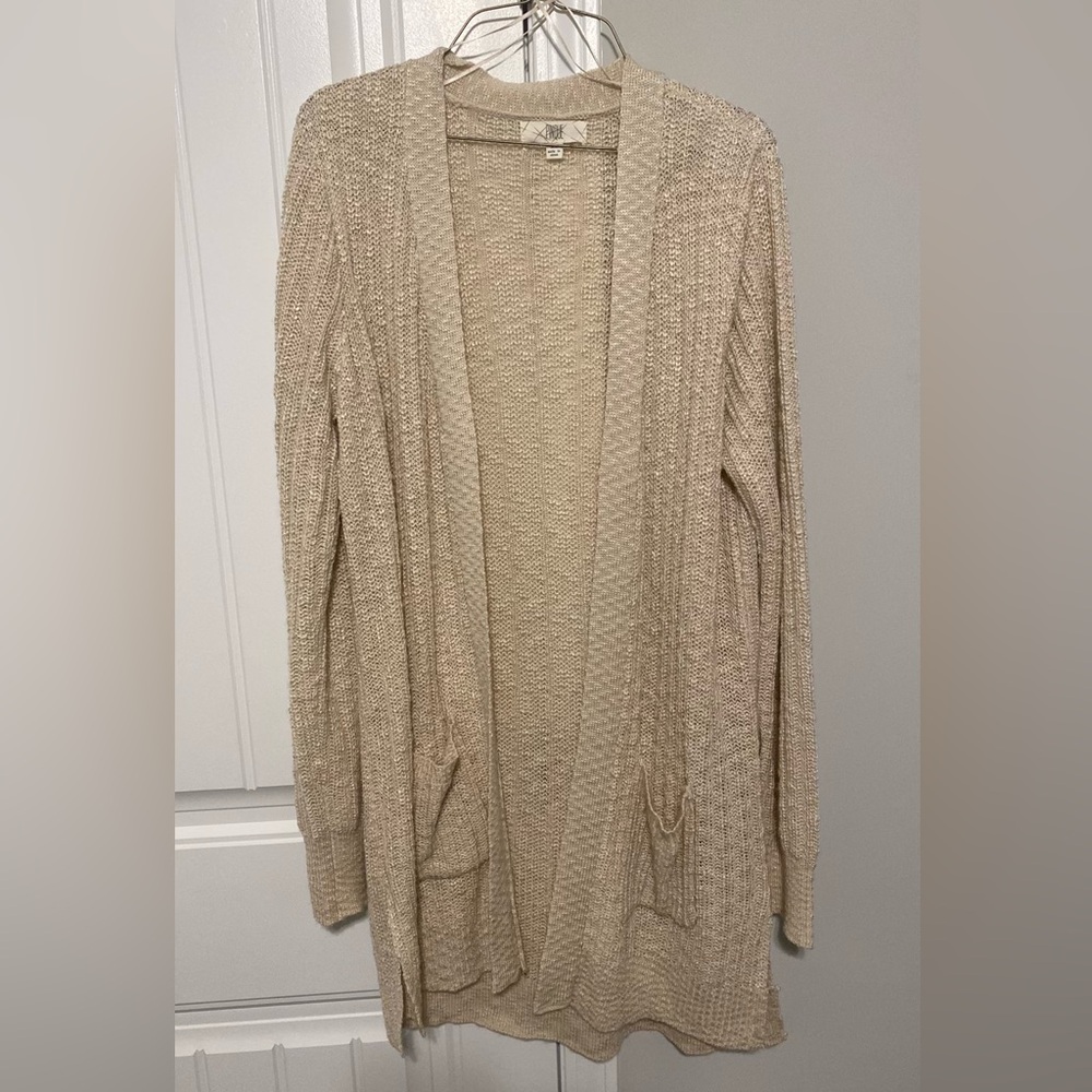 Tan cardigan. Never worn without tags. Size XL.